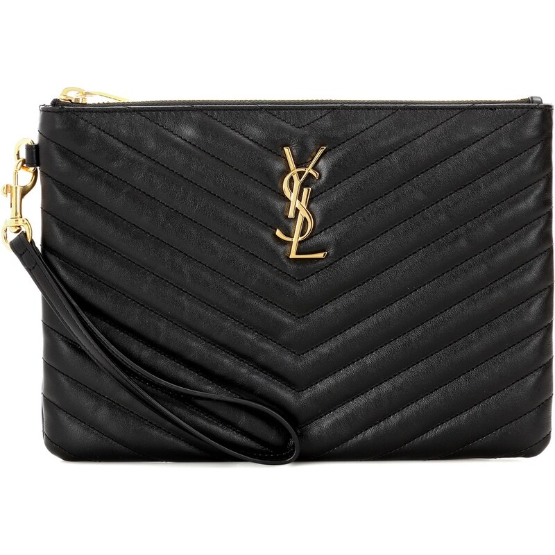 Saint Laurent Cassandre matelassÃ leather pouch