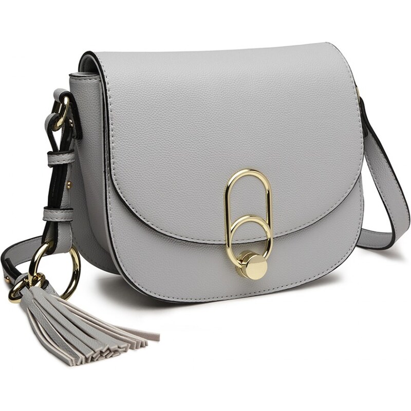 Miss Lulu Kabelka crossbody Tassel Grey 63478802