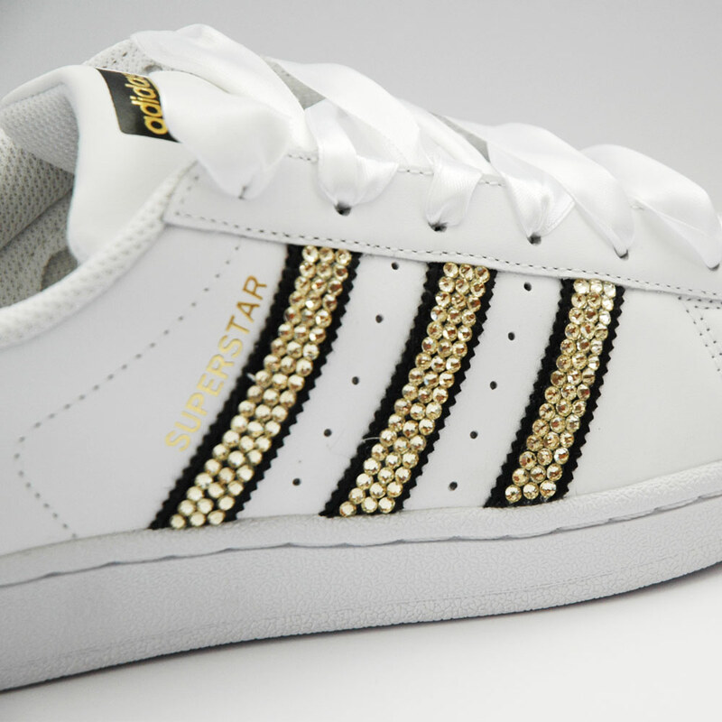 Adidas Adidas Superstar Foundation SparkleS White Black Gold C77124