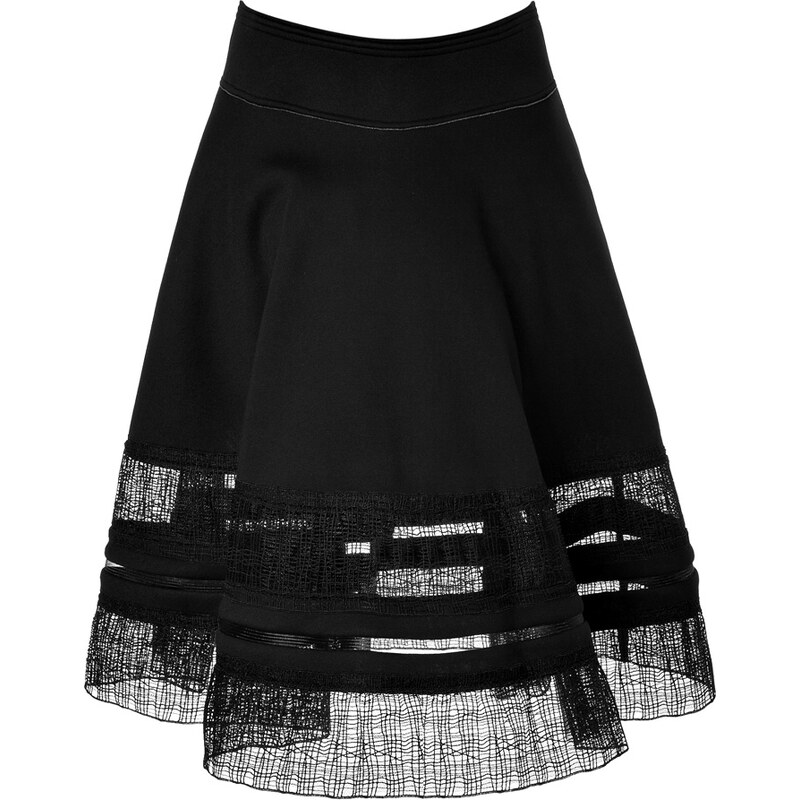Donna Karan New York Flared Skirt with Woven Hem