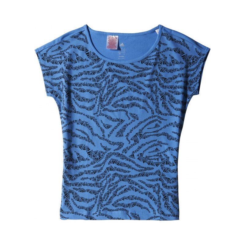 Dívčí tričko adidas Performance YG W FUN TEE (Modrá / Černá)