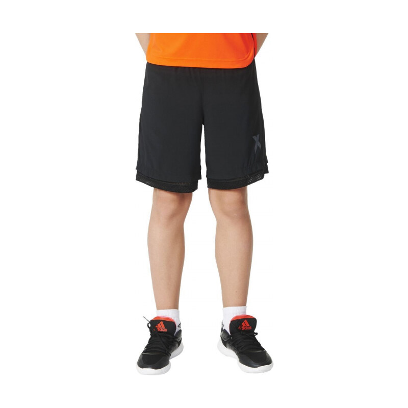 Chlapecké šortky adidas Performance YB UF P SH (Černá / Oranžová)
