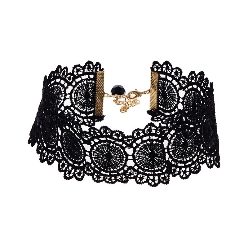 ASOS Victoriana Lace Choker Necklace - Black