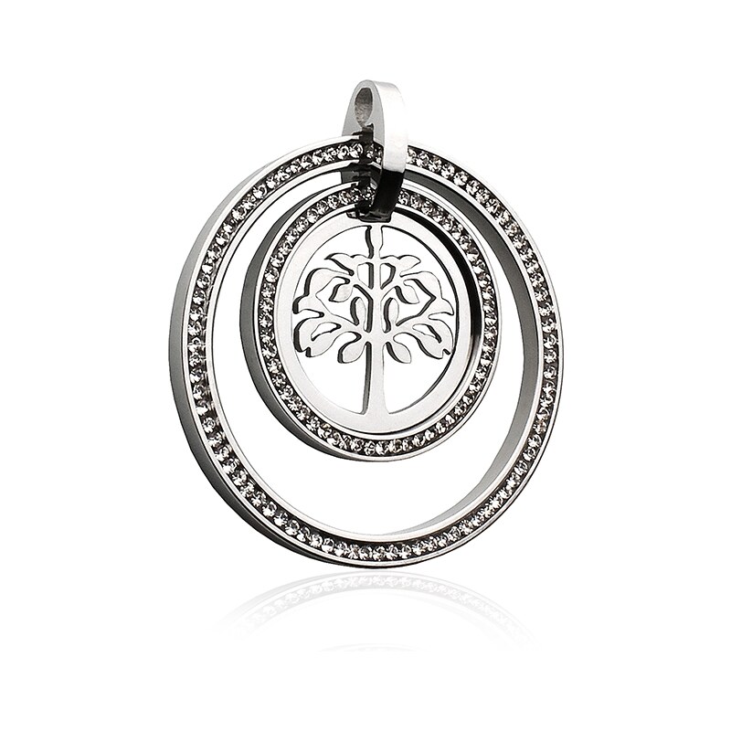 BM Jewellery Přívěsek strom života z chirurgické oceli S437140