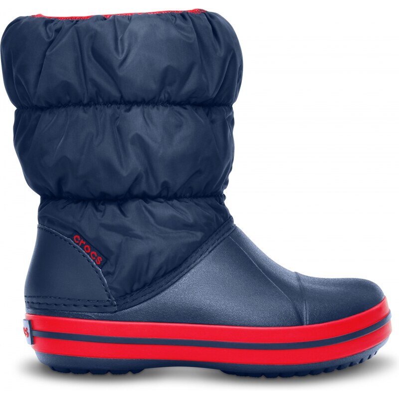 Crocs Winter Puff Boot Kids - Navy/Red