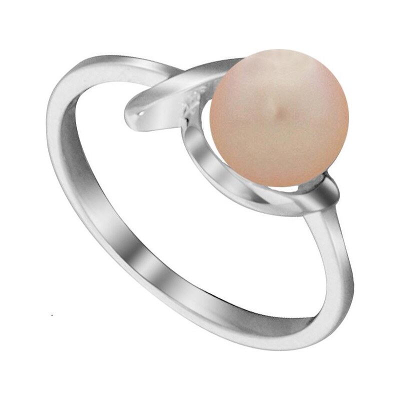 Moonpearls MOON Zara - prsten s pravou říční růžovou perlou RP000122 Velikost 49 mm