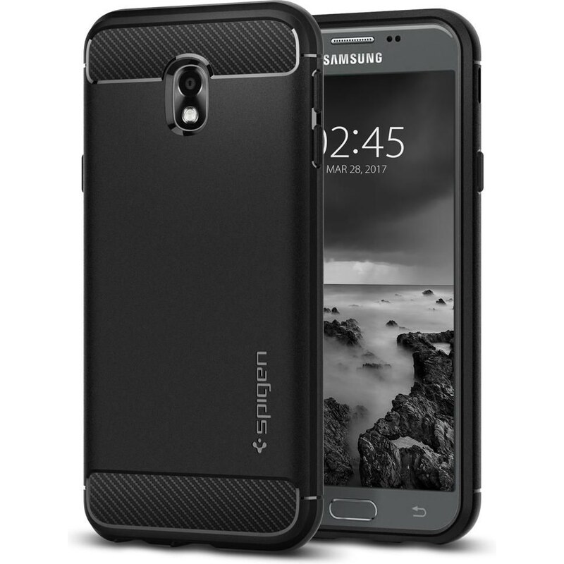 Černý obal Spigen Rugged Armor pro Samsung Galaxy J3 (2017) 580CS21499