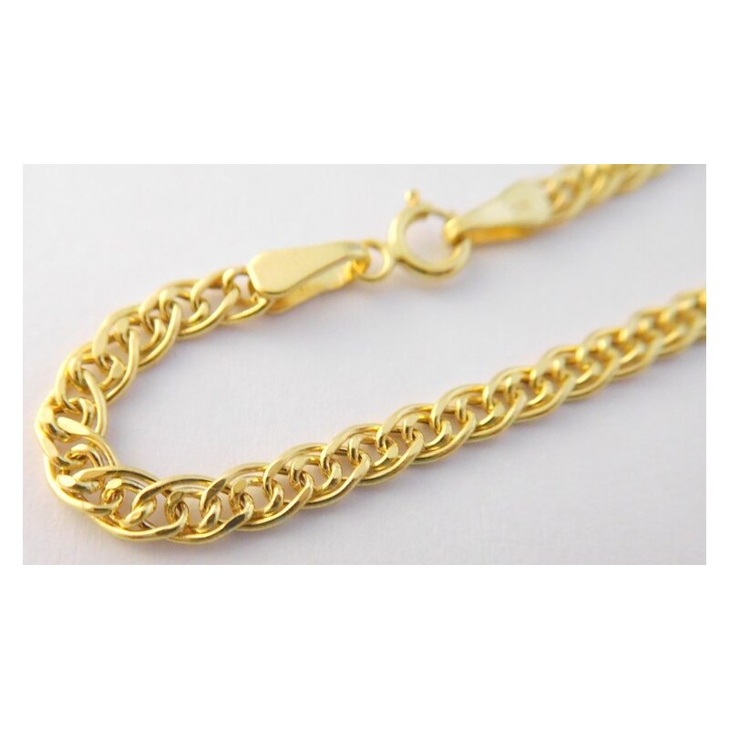 Klenoty Budín Mohutný pevný silný zlatý náramek 19cm 585/1,69gr H7137 109565812