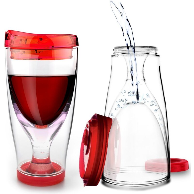 Červená termolahev Asobu Ice Vino 2GO, 300 ml