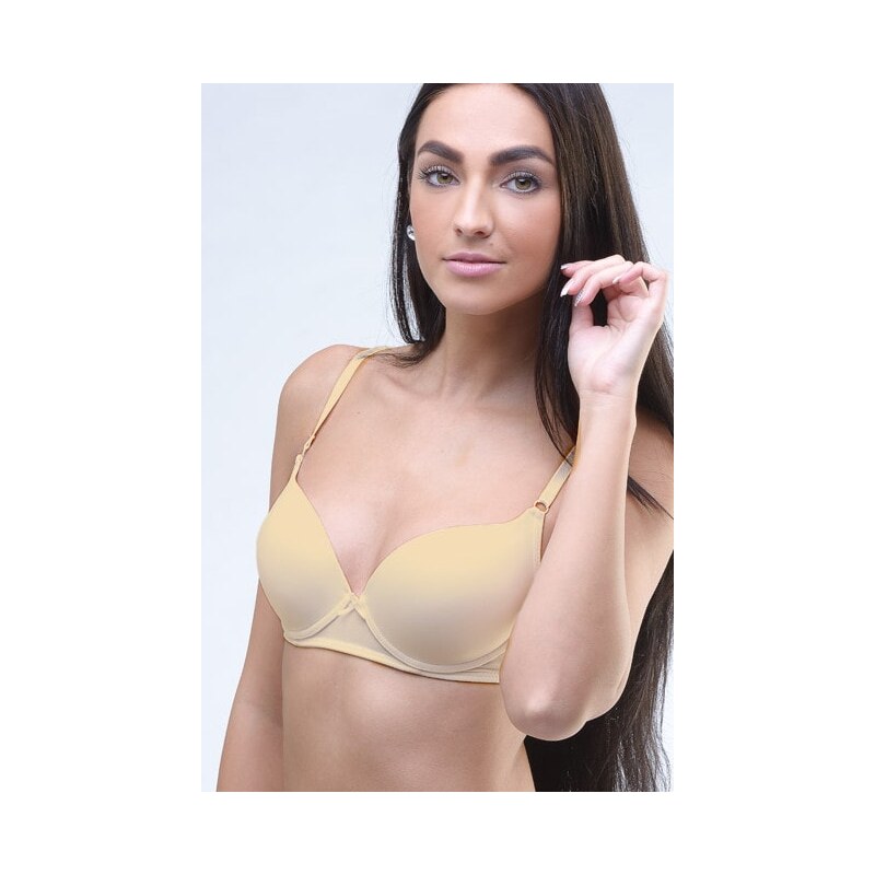 GINA Podprsenka push-up s variabilními ramínky 17009P nude