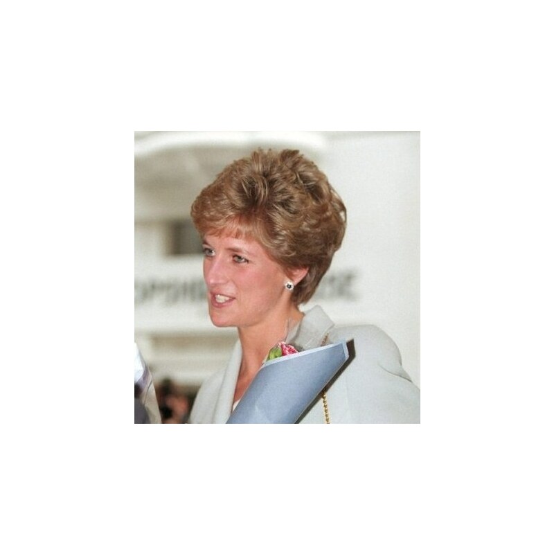 Rhodiované dámské náušnice s Cubic Zirconia z mosazi - Kate Middleton/Lady Diany style