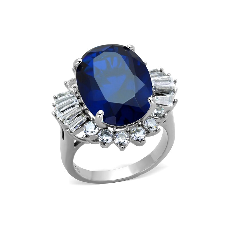 US Ocelový dámský prsten se Spinely Ocel 316 - styl Kate Middleton/Lady  Diany - GLAMI.cz