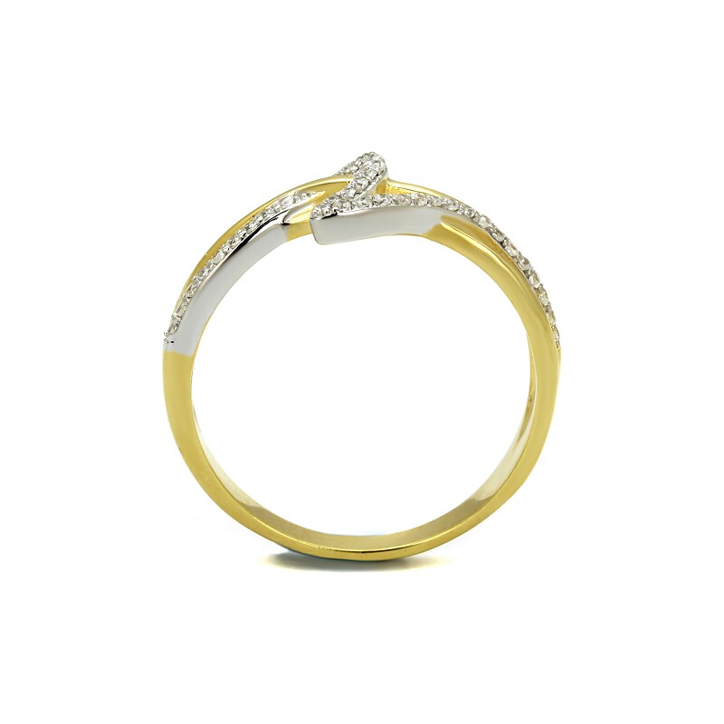 US Stříbrný, pozlacený, rhodiovaný dámský prsten s Cubic Zirconia Stříbro 925 Chloe