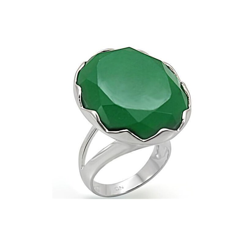 US Stříbrný dámský prsten s Jadeitem Stříbro 925 - Scarlet