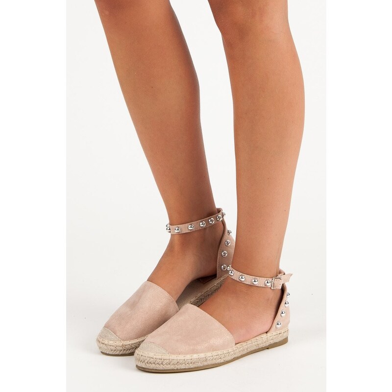 BESTELLE Stylové pudrové espadrilky