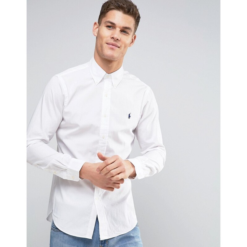 Polo Ralph Lauren poplin shirt slim fit white