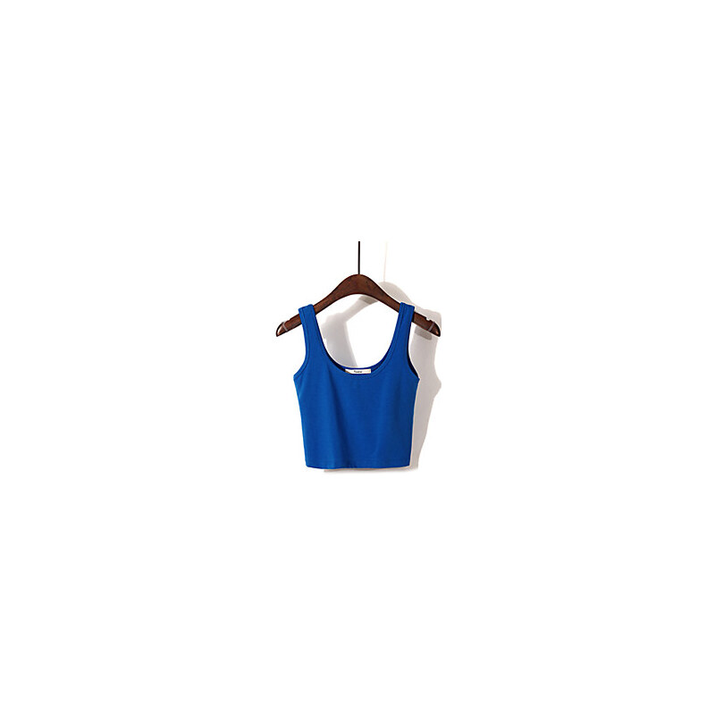 LightInTheBox Women's Slim Short Solid Color Cotton Vest