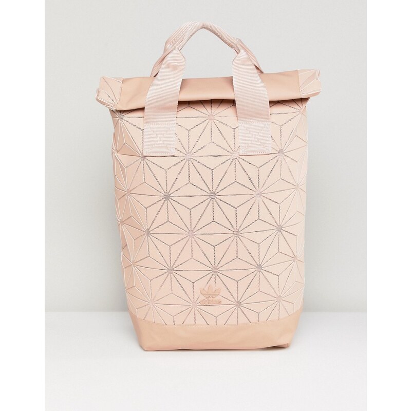 Adidas originals pink geometric rolltop backpack deals