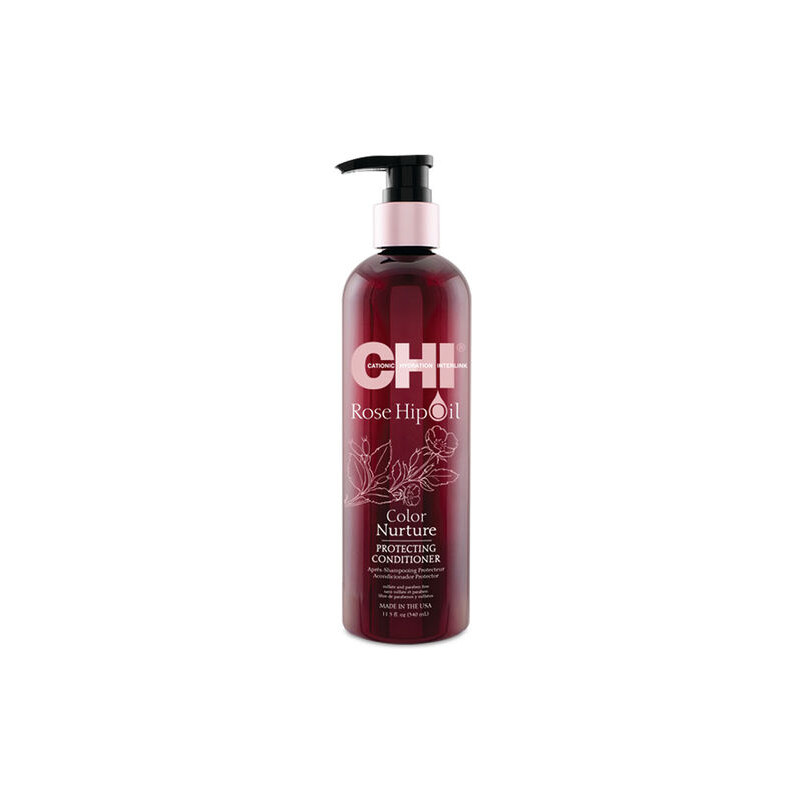 Farouk Systems CHI Rose Hip Oil Color Nurture Protecting Conditioner - Ochranný kondicionér pro barvené vlasy 340 ml