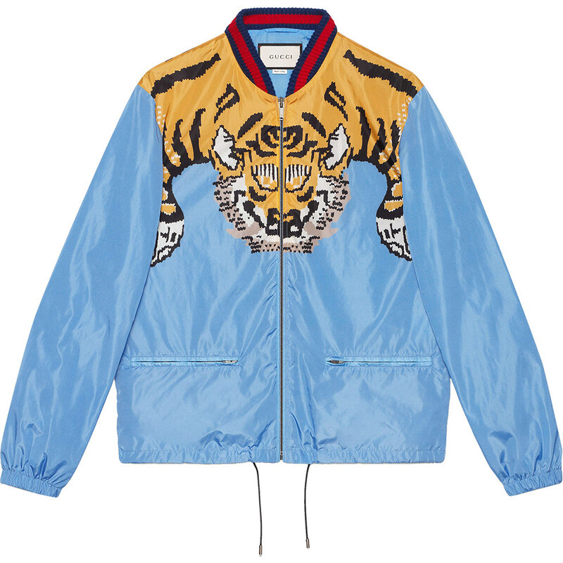Gucci tiger print lightweight jacket Blue GLAMI.cz