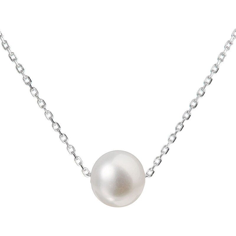 EVOLUTION GROUP Perlový náhrdelník z pravých říčních perel bílý 22014.1