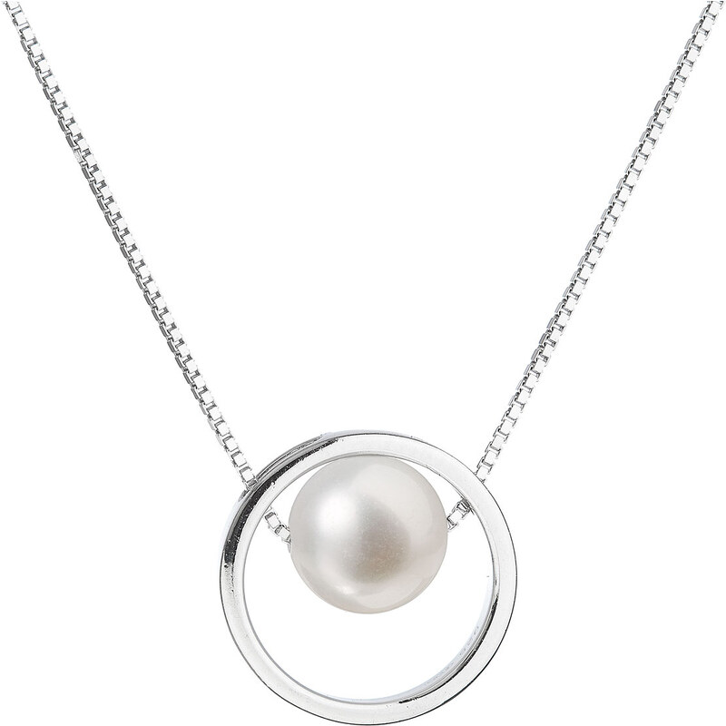 EVOLUTION GROUP Perlový náhrdelník z pravých říčních perel bílý 22025.1