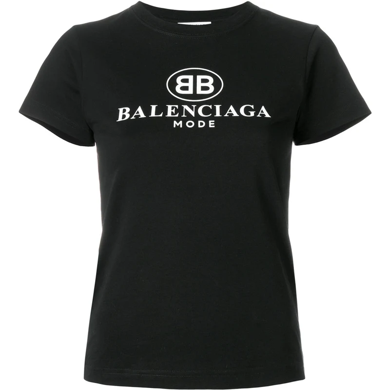 Balenciaga logo T-shirt - Black - GLAMI.cz