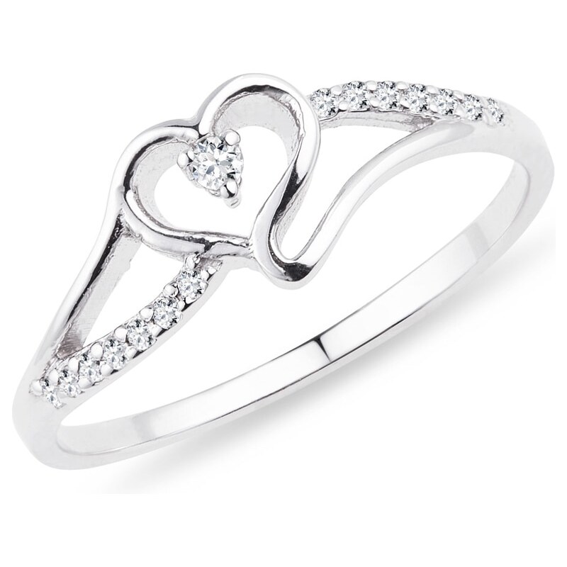 Diamantový prsten ze stříbra KLENOTA k0428019
