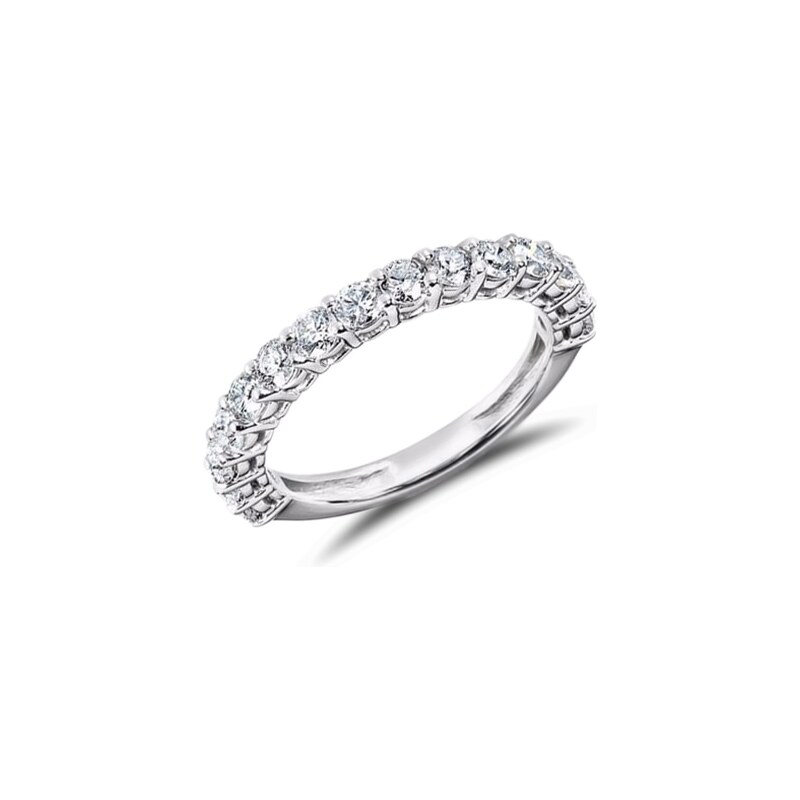 Briliantový prsten v bílém zlatě KLENOTA je2052