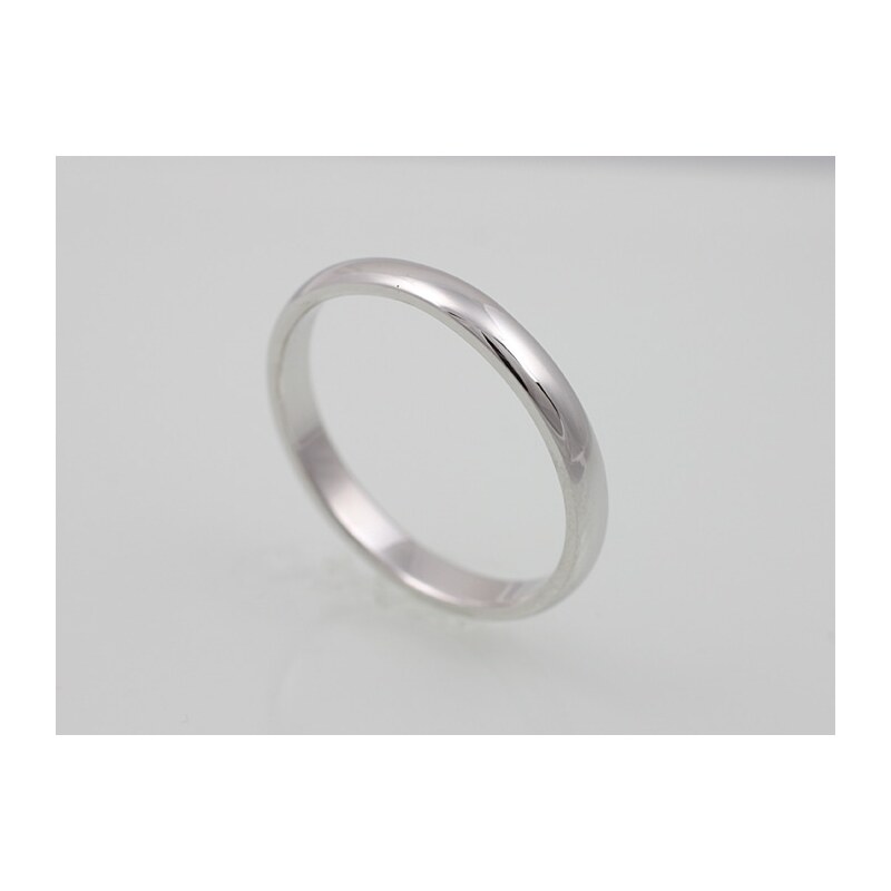 Pánský snubní prsten v bílém zlatě KLENOTA KLN1054
