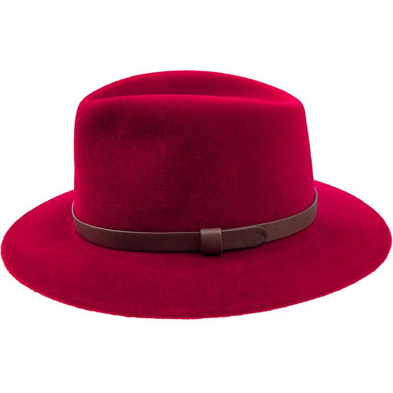 Tonak Luxusní plstěný klobouk tmavě červená (Q1114) 60 12089/15AG