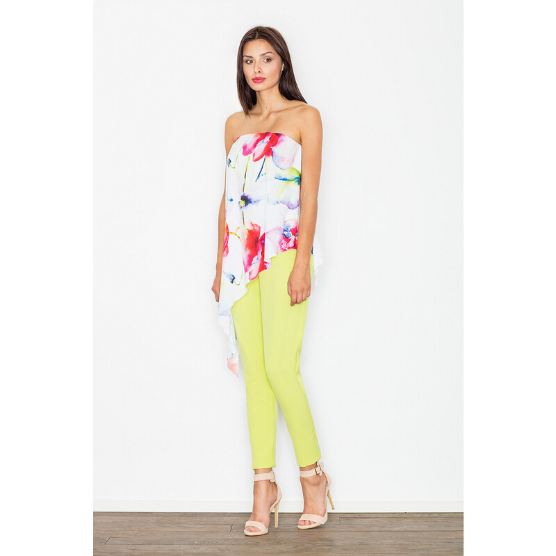 Figl Woman's Jumpsuit M500 Lime-Pattern 7