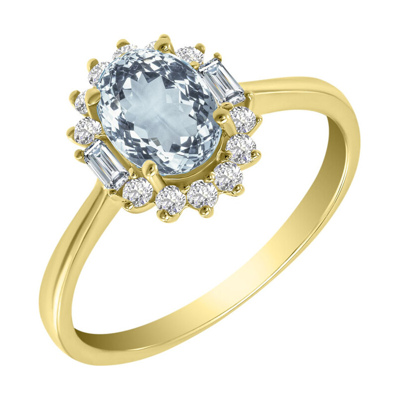 Eppi Akvamarínový prsten s diamanty Sajani