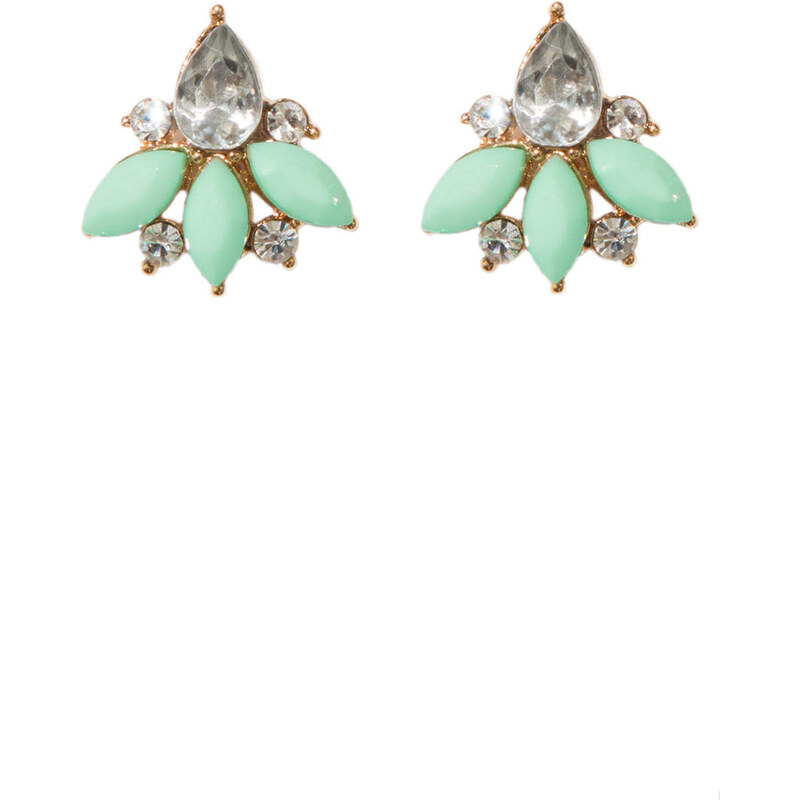 Topshop **Stone and Crystal Stud Earrings by Orelia