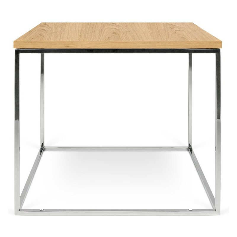 Konferenční stolek s chromovými nohami TemaHome Gleam, 50 x 50 cm