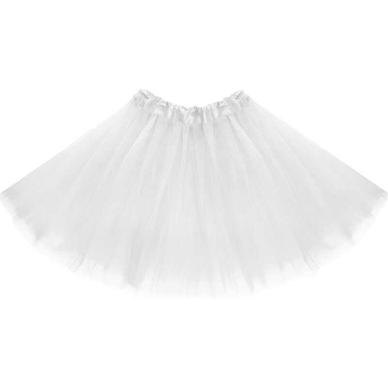Tylová tutu sukně bílá 40 cm