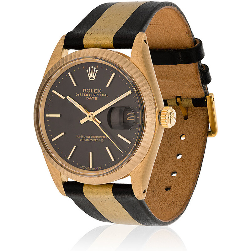 La Californienne 14k Gold Rolex Oyster Perpetual Nuit Leather