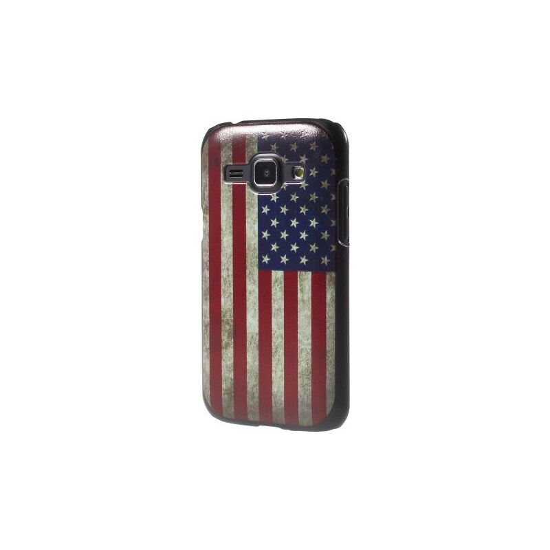 Pouzdro MFashion Samsung Galaxy J1 - červené - Vlajka USA