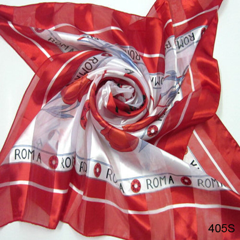Ever-Pretty Červený šifónový šátek s potiskem