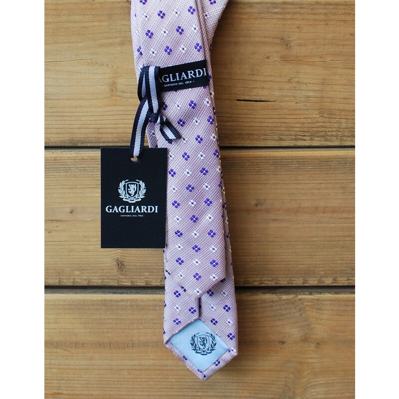 Luxusní slim kravata Gagliardi fialová