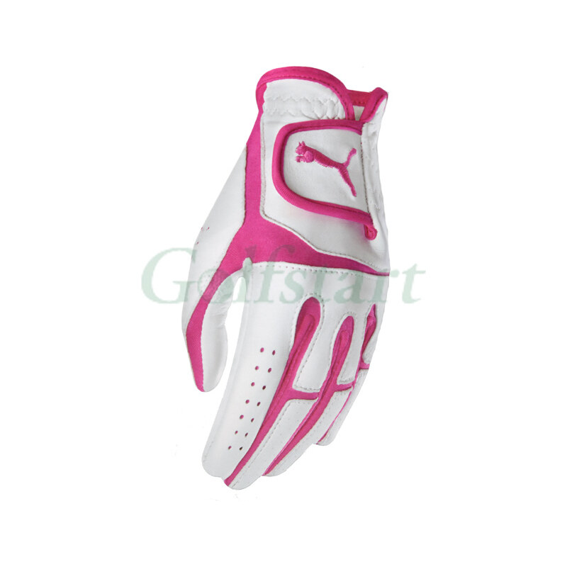 Puma golf Puma Flexlite dámská kožená golfová rukavice bílo/růžová