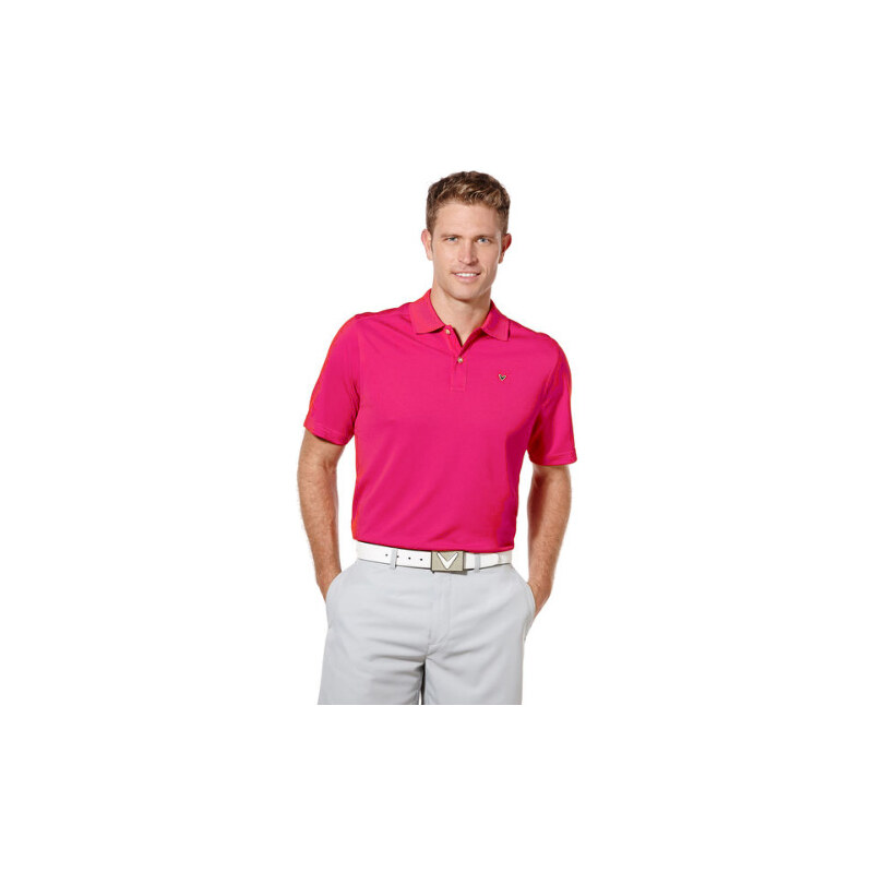 Callaway golf Callaway Stitched Detailed pánské golfové tričko malinové