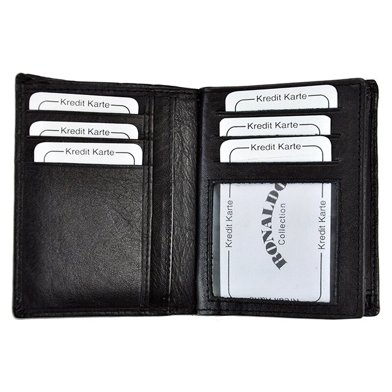 Pánská kožená peněženka Ronaldo 0800-D RFID černá