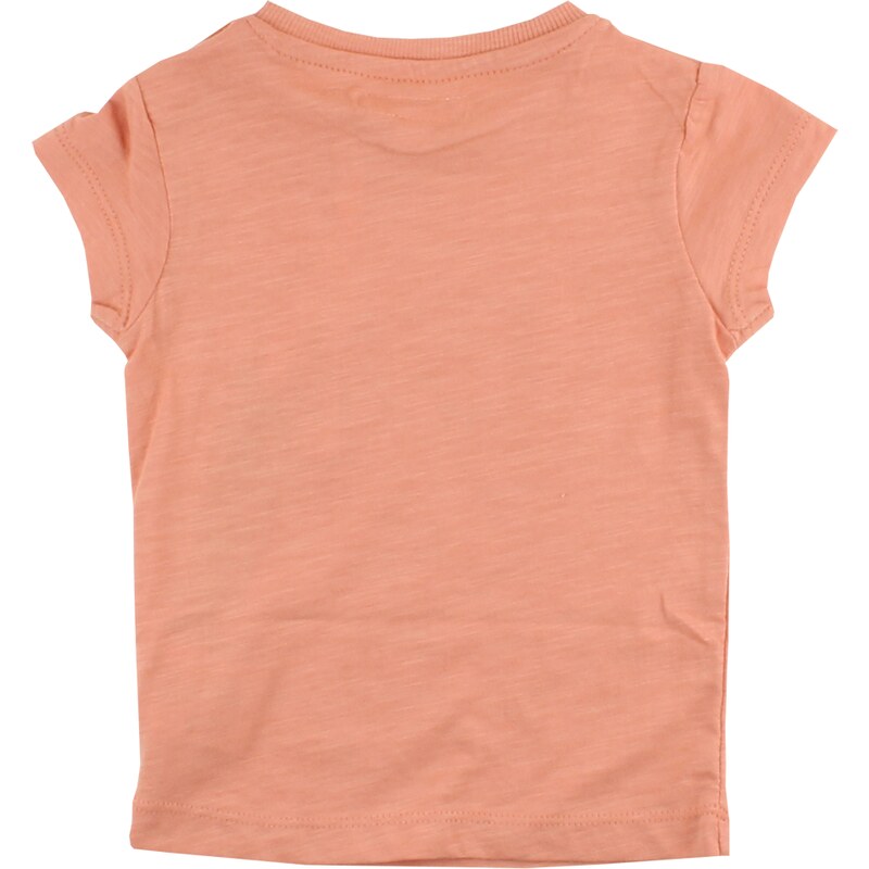 SMALL RAGS dívčí tričko s krátkým rukávem a potiskem - oranžové