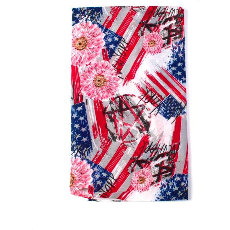 Coxes O Dámský dlouhý šátek s USA vlajkou 180/110