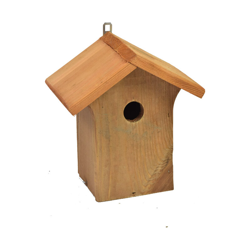 Dřevěná budka pro ptáky, hnědá - 21 x 12 cm