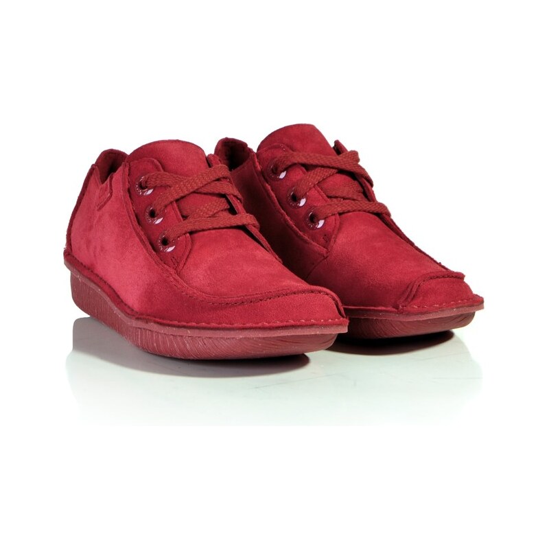 Dámské polobotky Clarks 26135727 červená 29447033