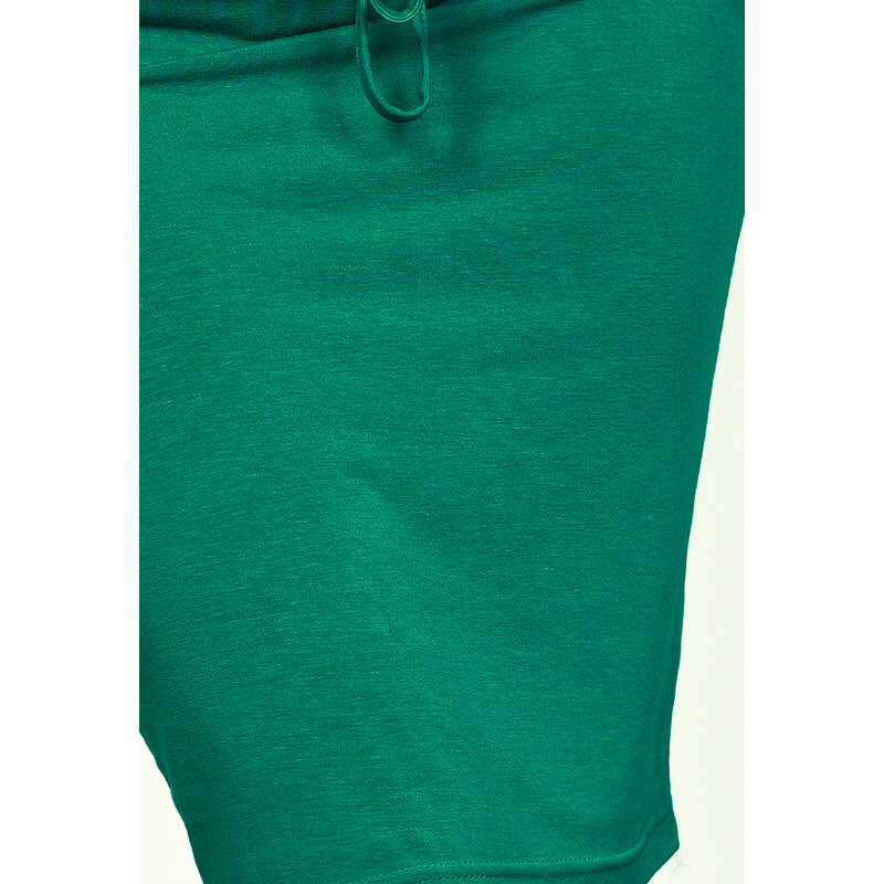 NUMOCO Sportovní tmavě zelené šaty SARA Tmavě zelená