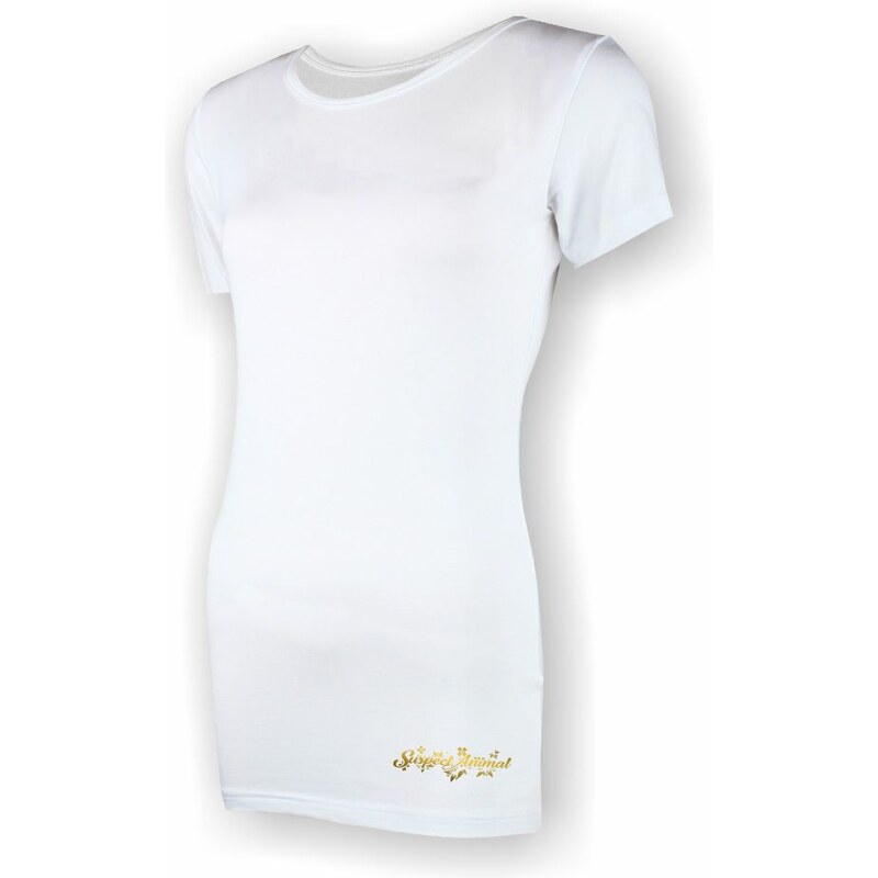Suspect Animal Dámské funkční tričko SPORTY krátký rukáv bílá Bamboo Ultra CLASSIC - Bílá / XS