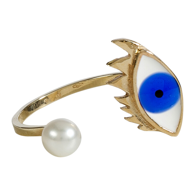 Delfina Delettrez Gold/Pearl Eye Ring